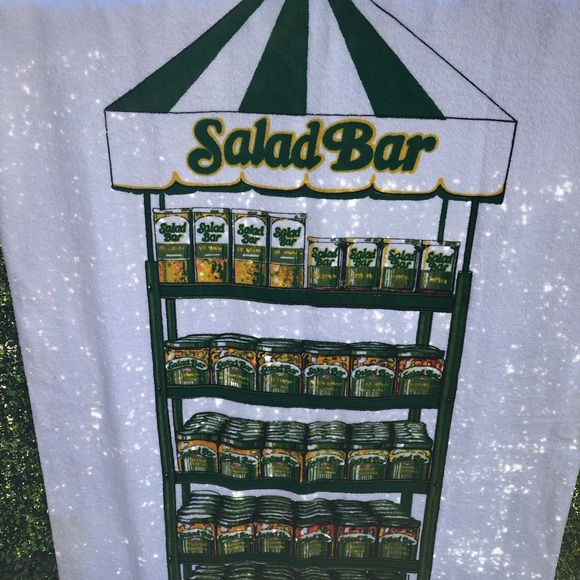 80's Salad Bar Beach Towel - Novelty Pickle Bath Sheet - Beach Supplies - Picture 10 of 14